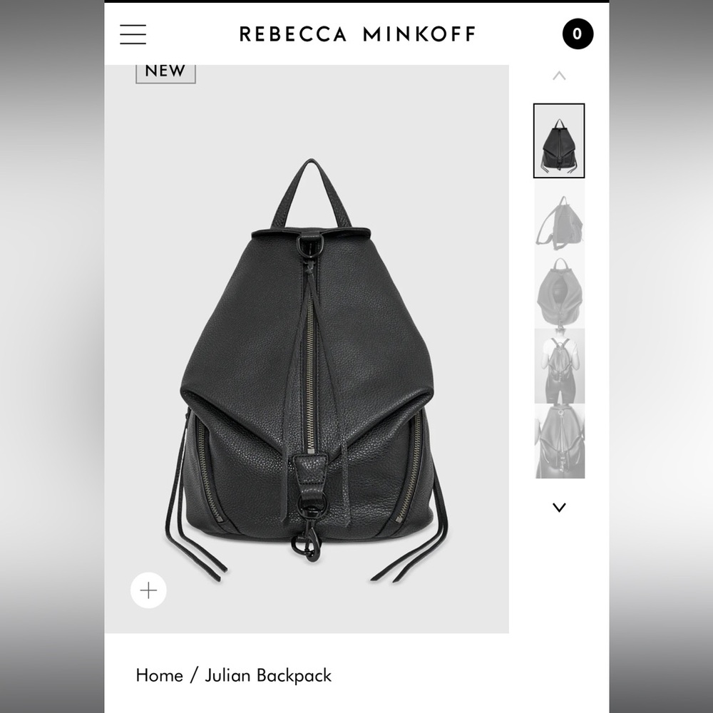 Rebecca Minkoff Julian Backpack Black Gently used